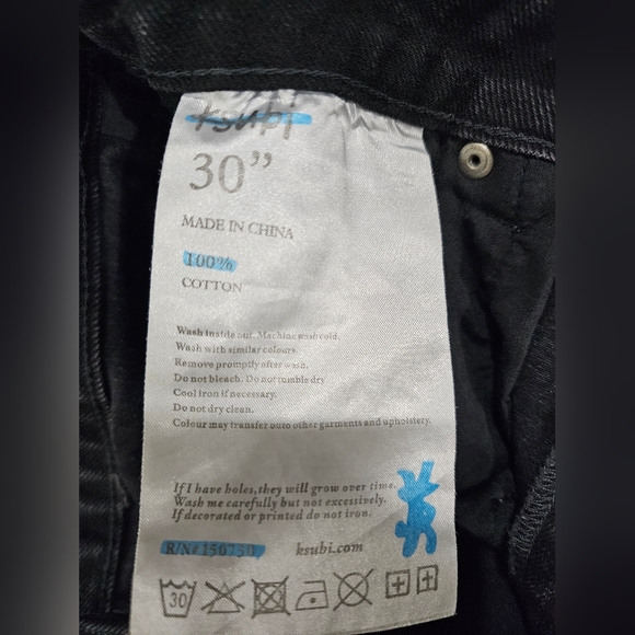 KSUBI Hi Line Mini Venom Black Denim Skirt Size:30" - Picture 4 of 10